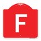 Signmission Designer Series Sign-Sign W/ Letter F, Red & White Aluminum Sign, 18" x 18", RW-1818-22954 A-DES-RW-1818-22954 - alternate 1